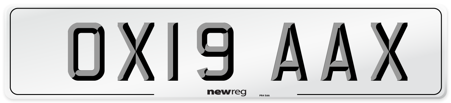 OX19 AAX Number Plate from New Reg